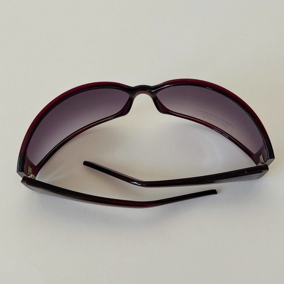Dana Buchman RLEYPU00 Dark Purple/Gray New Geometric Wrap Women's Sunglasses - Picture 8 of 8